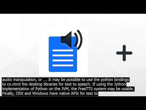 Python text to speech there are a lot of things possible using python one of them is text