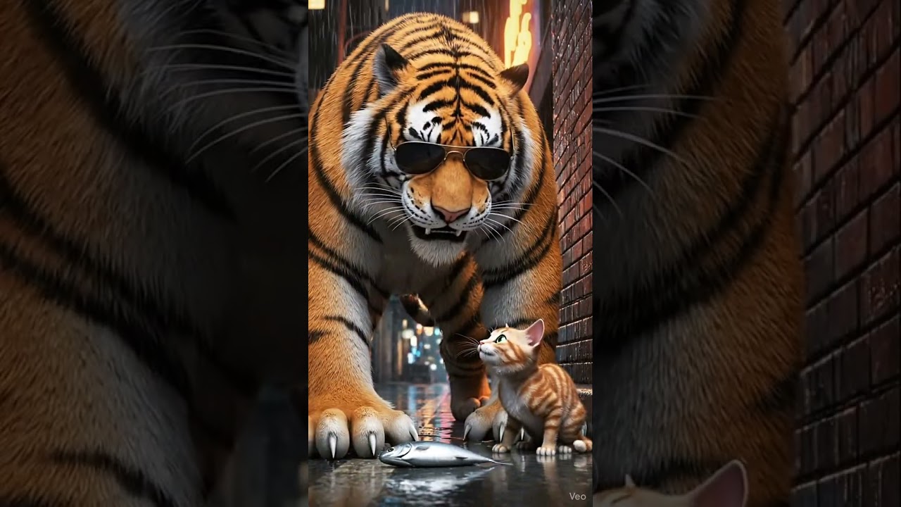 Cat & Tiger | Battle in the Jungle – A Tale of Fear and Friendship 🐾🌳