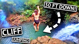 CLIFF JUMPING HAWAII WATERFALL!!! (Lahaina before the fire 😢)