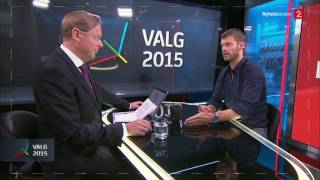 Bjørnar Moxnes i TV2s partilederutspørring valget 2015