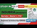 Study in Italy | Insubria University Admission 2026–27 | NO IELTS | €8000 Scholarship.
