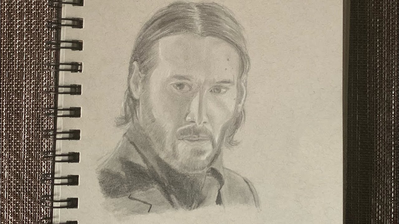 DRAWING JOHN WICK!!! | Toned Gray Paper