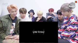 Bts reaction to Jimin 'Like Crazy' official music video