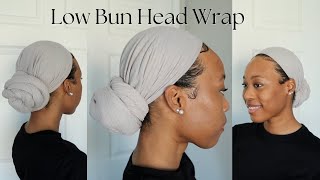 How to tie a head wrap in a low bun | step by step guide
