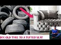 DIY TYRE TO SOFA // Transforming a tyre to this amazing sofa.