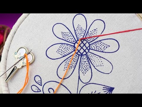Wow‼️PUNTADAA BICOLOR BORDADO CON 2 AGUJAS😱👌FÁCIL💯#bordandoarte #embroidery #handmade