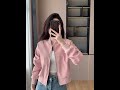 VENESSA~ 小個子的極簡休閒棒球服 字母刺繡 女の修身顯瘦高腰夾克外套 3色 (G1616)-小V私家@Yahoo拍賣 #ootd #時尚 #穿搭 #fashion #outfit #潮流