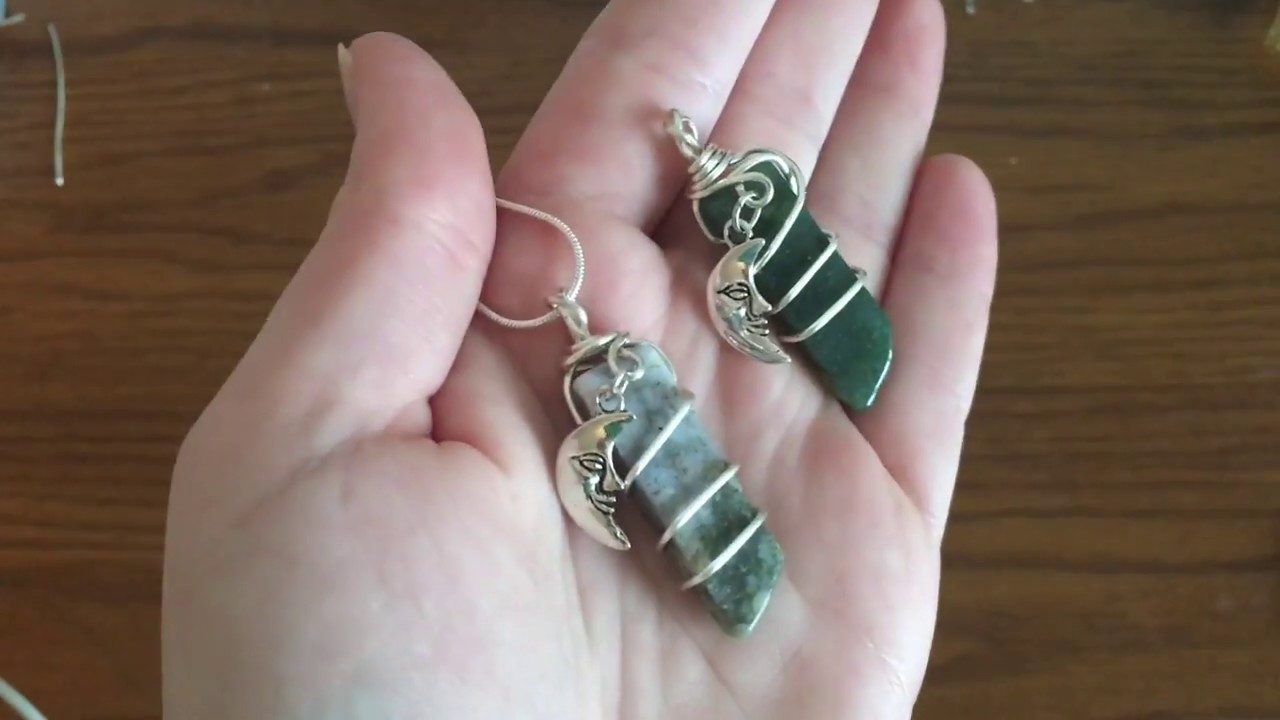 DIY Easy Crystal Necklace Wire Wrapping Tutorial ( No Weaving ) YouTube
