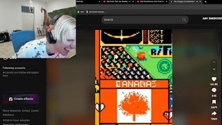 xQc dies laughing at r/Place still struggling with Canada Flag