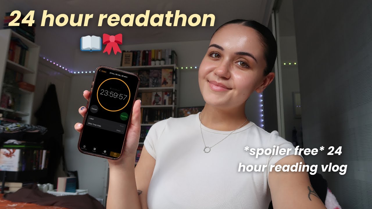 reading for 24 hours straight 📖🎀 | 24 hour readathon vlog - YouTube