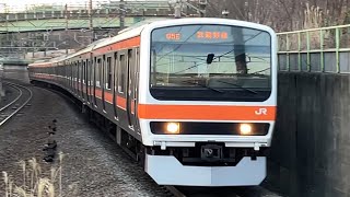 JR東日本209系500番台M84編成　各駅停車東京行きが北府中駅に到着