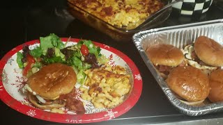 Quick Mac & Chesse and Turkey Bacon Cheeseburgers!