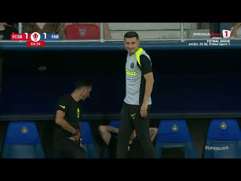 FCSB rămâne în 10! Târnovanu, eliminat pentru proteste, după ce primise inițial cartonașul galben
