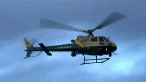 Sheriff Helicopter Sweeps the Area — Stunning Close Footage