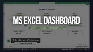 Microsoft Excel Interactive Dashboard | Job Market Overview | Data Visualization Project