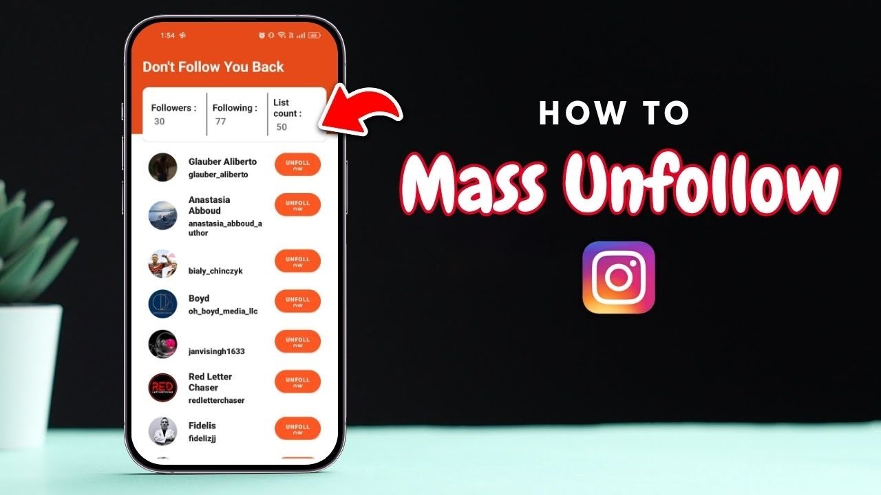 Как массово отписаться от аккаунта в Instagram?