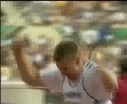 Winning throw by Aki Parviainen in 1999 WC Seville