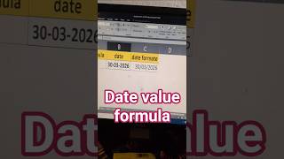 How to use Datevalue formula in excel sheets|formula 2|#education #reels #shorts #excel