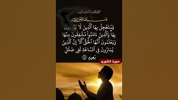 سورة الشورى الآية ( 18 )