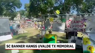 Memorial honoring the victims of Uvalde school shooting