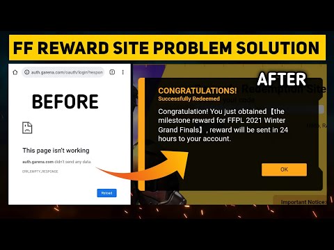 Free Fire Redeem Code Redeem Problem Website | FF Reward Site Loading Problem Today