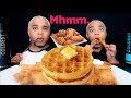 CHICKEN AND WAFFLES MUKBANG 🍗🧇