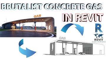 Revit Architecture - Concrete Gas Station in Revit
