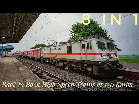 Back to Back High Speed Trains furiously skipping at 130 Kmph ft Rajdhani, Duronto and Superfast