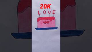 Cute Love Cake Drawing For Kids