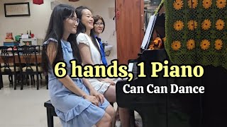 Can Can Dance (Offenbach) Piano Trio Cover | 3 Pianists (Veronika, Tanny, Dorin) 1 Piano Performance