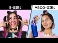VSCO-Girl And E-Girl! Transforming Into TikTok Girls