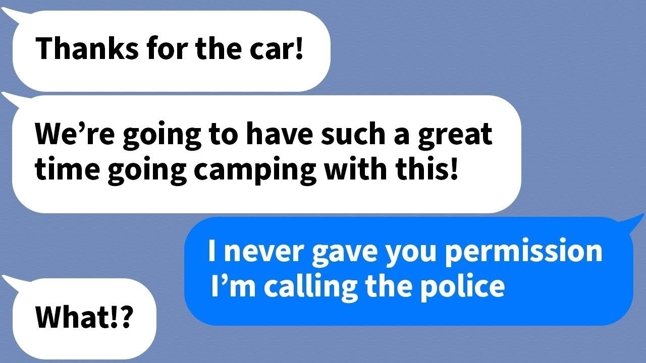 【Apple】 My mom friend took my car without permission so