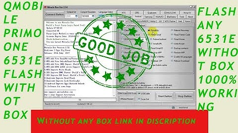 Q Mobile Primo One 6531E Flash File Unlocking 2020
