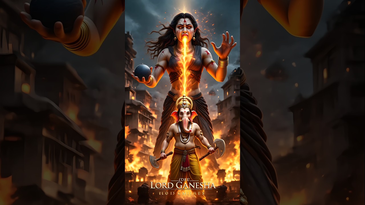 lord ganesha vs fire demoness😨🥺🙏#ganeshchaturthi#lordganesha#fire#demoness#shortsfeed#viralvideo#ai