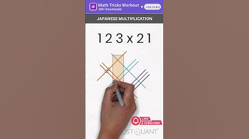 Math Tricks - Multiplication Tricks - Japanese Method #3 - Easy Math Tricks - Math Hack #mathtricks