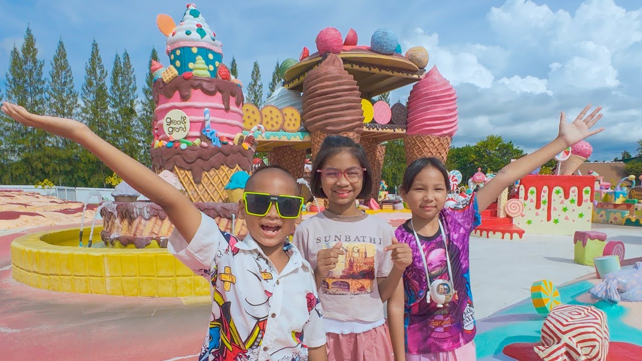 น้องโก๊ะพี่แอมป์ ตลุยเที่ยวเมืองขนมหวานยักษ์กัน