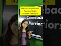 Maths Compartment Warriors Batch Student Feedback 🤩#shorts