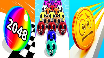 Ball Run 2048 VS Marble Run 3D VS Coin Rush - All Levels Gameplay Android iOS Ep 2