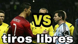 lionel Messi vs Cristiano Ronaldo'tiros libres'