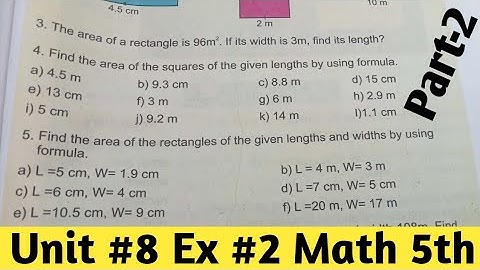Class 5th Math unit 8 Exercise 2 New course 2022 SNC | Math 5 unit 8 ptb and kptbb 2023