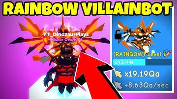 😲🌈 I CRAFTED A RAINBOW VILLAINBOT X21 In Roblox Clicker Simulator!!