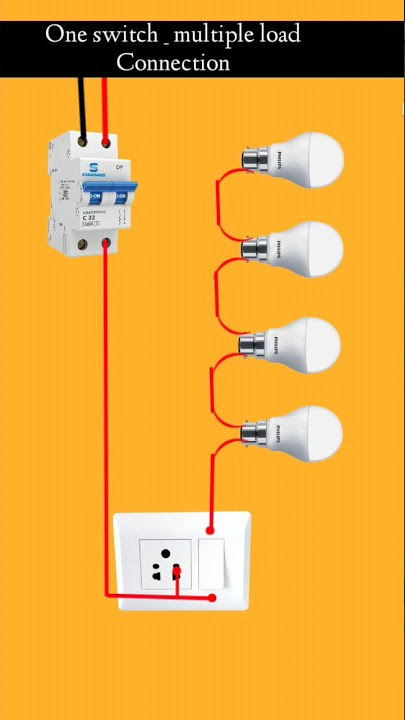 One switch multiple load connection #wiring #seriesconnection
