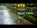 🐦 맑은 시냇물 + 새소리 + 돌벽 빗소리 ASMR | 깊은 숙면, 자연 몰입, 집중 | Korean Stream Rain & Birds