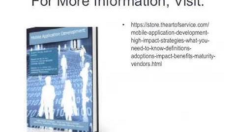 Mobile Application Development  High impact Strategies   What You Need to Know  Definitions  Adoptio