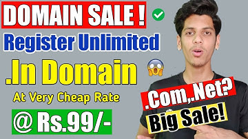 Get Unlimited .In .xyz, Domain At Rs.99 Only | Cheap Price Domain Name In 2021 ( .Com, .in, .Net )