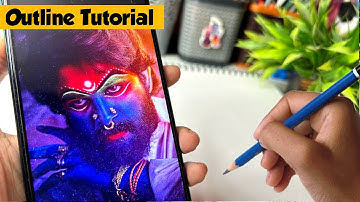 Pushpa 2 Drawing | Allu Arjun Drawing | Outline Tutorial