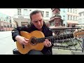 Street Guitarist In Germany ! Outside strings demo - La Bella 900-B Black Nylon