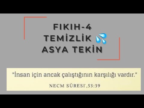 31)Fıkıh-4 Temizlik 💦 (dikab-dhbt-mbsts)