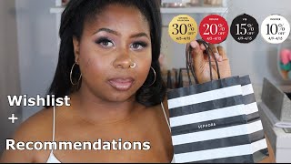 FULL FACE OF SEPHORA RECOMMENDATIONS + WISHLIST | SPRING 2024