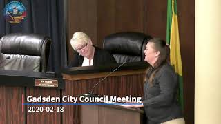 Gadsden City Council Meeting 2020-02-18